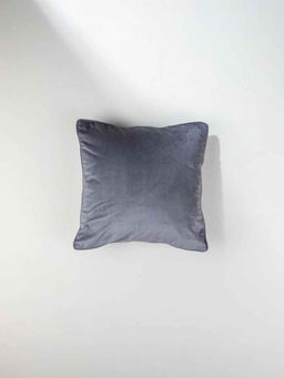 Freedom Tree - Solid Velvet Charcoal Cushion Cover - 16X16 Inches