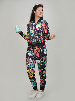 She N She - Multi-Color Printed Regular Fit Jacket and Pant