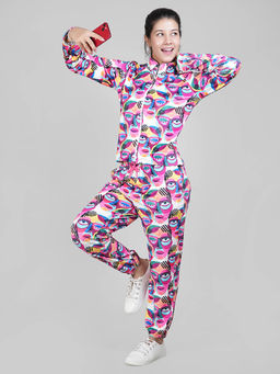 She N She - Multi-Color Printed Regular Fit Jacket and Pant