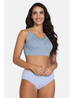 Zivame - Blue Solid Regular Fit Bralette