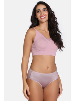 Zivame - Pink Solid Regular Fit Bralette
