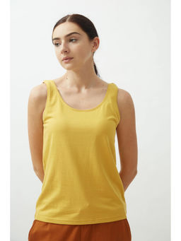 Saltpetre - Women Yellow Scoop Neck Camisole