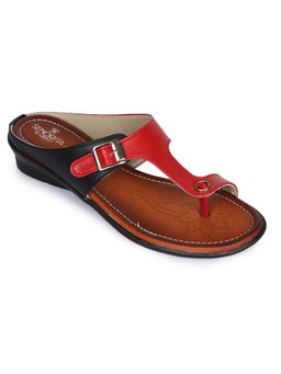 LIBERTY - Senorita D1-06 Casual Red Toe Ring Sandal
