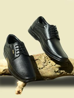 LIBERTY - Fortune Lom-602 Black Formal Lacing Derby Shoes