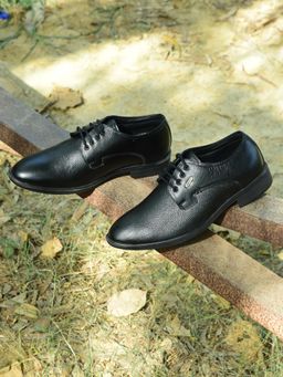 LIBERTY - Fortune Lom-605 Black Formal Lacing Derby Shoes