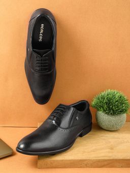 LIBERTY - Healers U993-18 Black Formal Lacing Oxford Shoes