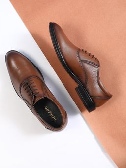 LIBERTY - Healers U993-18 Brown Formal Lacing Oxford Shoes