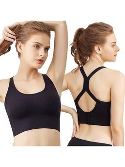 BRACHY - Black Power Styled Back Active Sports Bra
