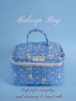 Kaira By Nikita - Blue Cloud Makeup Vanity Bag