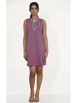 Galocher Clothing - Purple Boutique Sparkle-Ribbed Dress