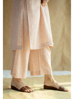 The Indian Ethnic Co. - Straight Hand Block Printed Slub Cotton Pant