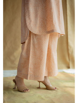 The Indian Ethnic Co. - Straight Hand Block Printed Slub Cotton Pant