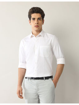 Arrow - Men Liberty Regular Fit Vertical Stripes Shirt White