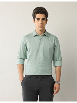 Arrow - Men Textured Liberty Regular Fit Autopress Shirt Green