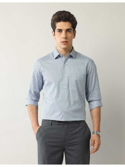 Arrow - Men Liberty Regular Fit Geometric Printed Shirt Blue