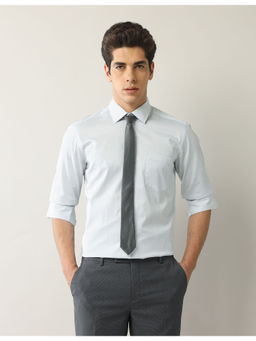 Arrow - Men Geometric Printed Manhattan Slim Fit Shirt Grey
