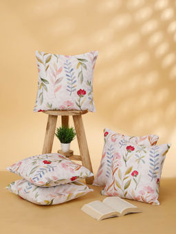 Rosara Home - Floral Square Cushion Covers (Pack Of 5)