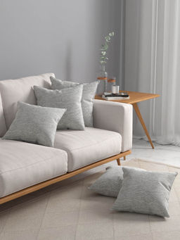 Rosara Home - Textured Jacquard Square Cushion Covers (Pack Of 5)