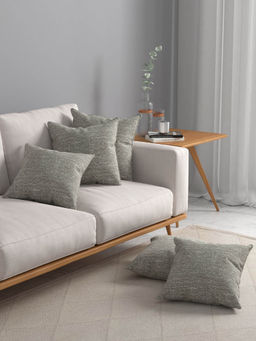 Rosara Home - Textured Jacquard Square Cushion Covers (Pack Of 5)