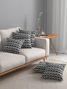 Rosara Home - Textured Jacquard Square Cushion Covers (Pack Of 5)