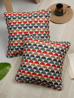 Rosara Home - Textured Jacquard Square Cushion Covers (Pack Of 2)