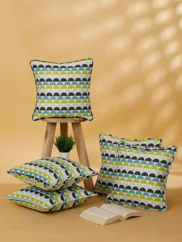 Rosara Home - Textured Jacquard Square Cushion Covers (Pack Of 5)