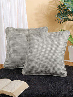Rosara Home - Jacquard Square Cushion Covers (Pack Of 2)