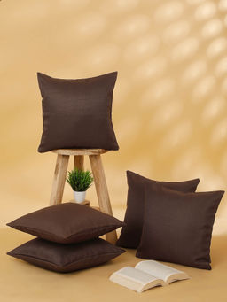 Rosara Home - Solid Square Cushion Covers (Set Of 5)