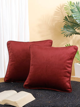 Rosara Home - Solid Square Cushion Covers (Pack Of 2)