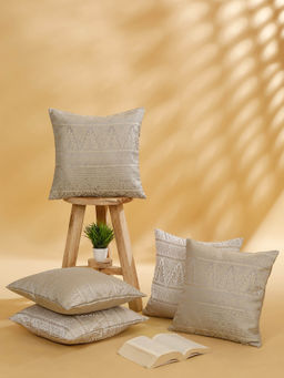 Rosara Home - Jacquard Square Cushion Covers (Set Of 5)