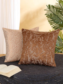 Rosara Home - Jacquard Square Cushion Covers (Set Of 2)