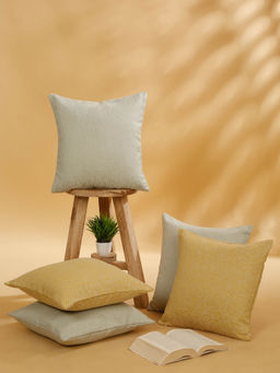 Rosara Home - Jacquard Square Cushion Covers (Set Of 5)