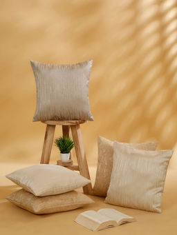 Rosara Home - Jacquard Square Cushion Covers (Set Of 5)