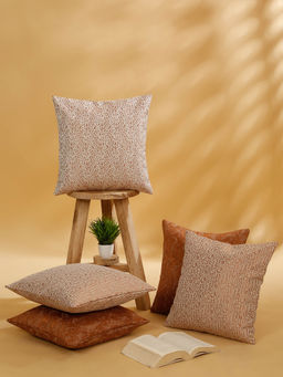Rosara Home - Jacquard Square Cushion Covers (Set Of 5)