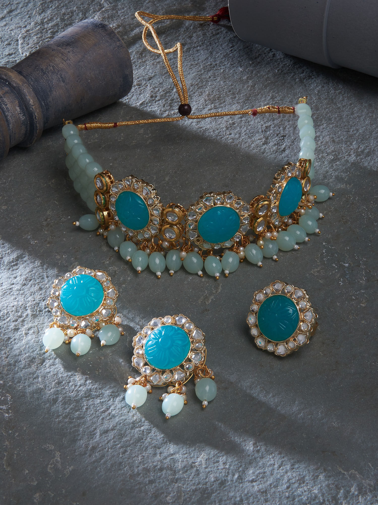 アクセサリー Indian Jewelry Amazon.com: OIDIMS Crystal Indian Jewellery Set Boho