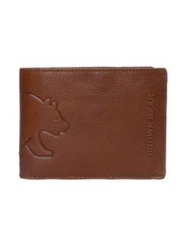 Brown Bear - Classic Men Wallet with I.D and Coin Pocket & RFID in Genuine Leather Brown