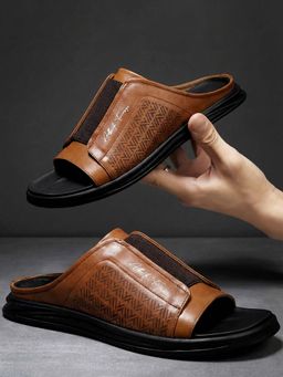 Alberto Torresi - Men Premium Tan Leather Sandals