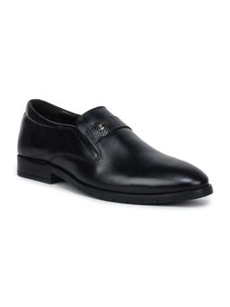 Zoom Shoes - A4360 Men Black Genuine Leather Lightweight Loafers