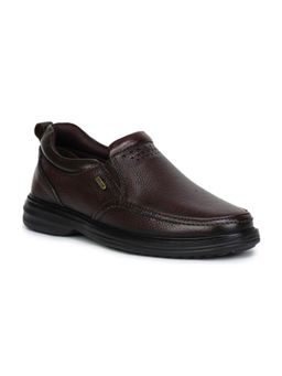 Zoom Shoes - A5642 Men Brown Genuine Leather Lightweight Loafers
