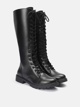 Zori World - Bonnie - Lace Up Black Casual Boots