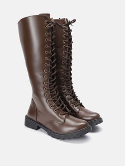 Zori World - Bonnie - Lace Up Brown Casual Boots
