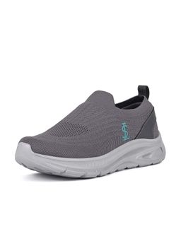 Louis Stitch - Men Ash Grey Athleisure Flyknit Running Shoes