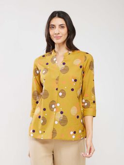 Pink Fort - Cotton Print Play Top - Mustard
