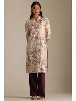 Soch - Purple Floral Regular Fit Kurta