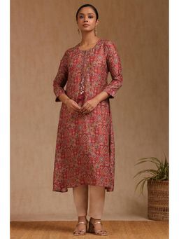 Soch - Red Printed Regular Fit Kurta