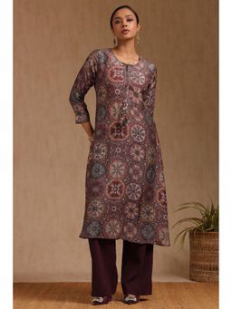 Soch - Purple Printed Regular Fit Kurta