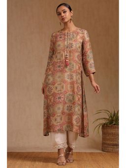 Soch - Beige Printed Regular Fit Kurta