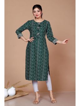 Doriyaan - Green Printed Comfortable Fit Kurta