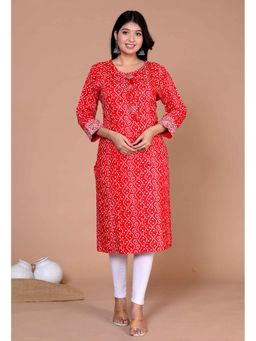Doriyaan - Red Printed Comfortable Fit Kurta
