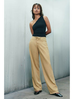 FREAKINS - Womens Khaki Solid Straight Jeans